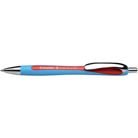 Penna a sfera a scatto Schneider Slider Rave ricaricabile tratto XB rosso P132502